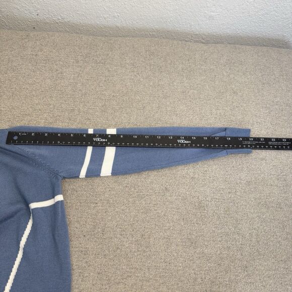 Woolland Norway Juvass Merino Wool Knit Sweater 1/2 Zip Blue Washable Kids 8 - Picture 7 of 9